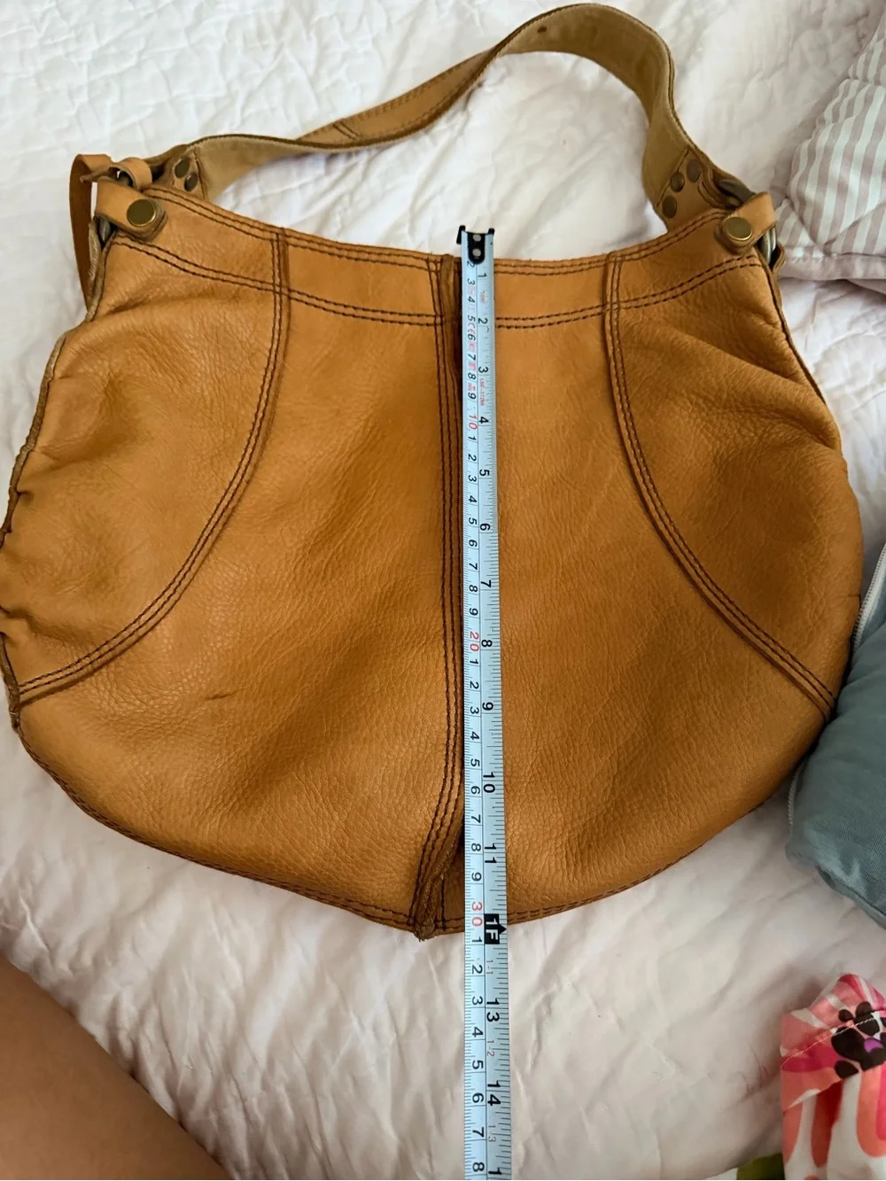 Lucky Brand Cognac Leather Hobo Shoulder Bag